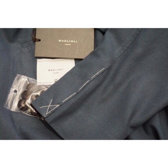 Boglioli Other - Boglioli K Jacket Teal Lightweight Wool Unstructured Sport Coat Jacket Sz 46 NEW